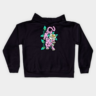 Tiger cute and flower Kids Hoodie